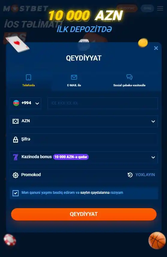 Mobil tətbiq vasitəsilə istifadəçi qeydiyyatı bələdçisi